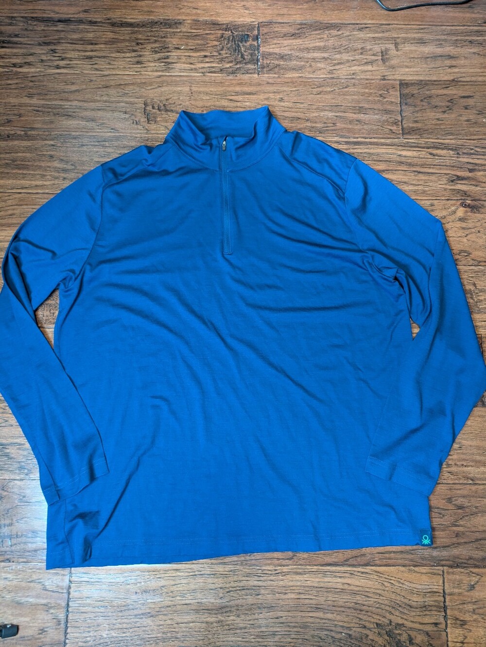 United Colors of Benetton Men's Merino Wool Quarter Zip Long Sleeve Size XXL